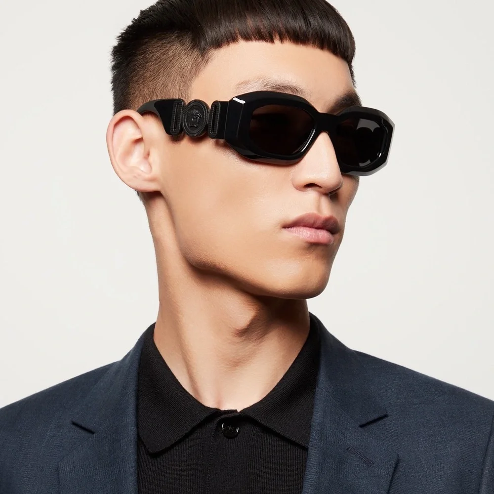 NEW VERSACE VE4425U 5360/87 MEDUSA UNISEX SUNGLASSES NEW BLACK MOD 4425U
